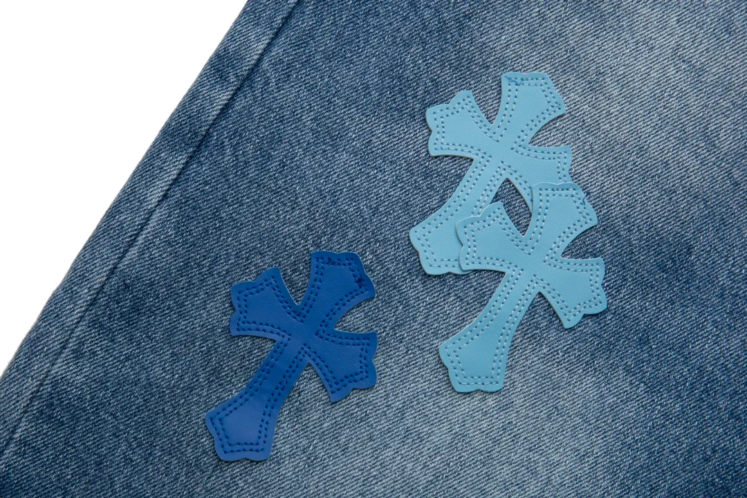 【 】 Chrome Heart Cowhide Leather Premium Quality Color：Blue Size：S M L XL Size 9